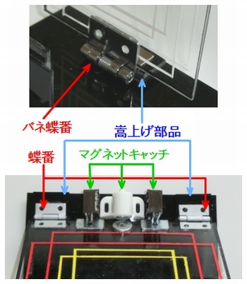 蝶番接着